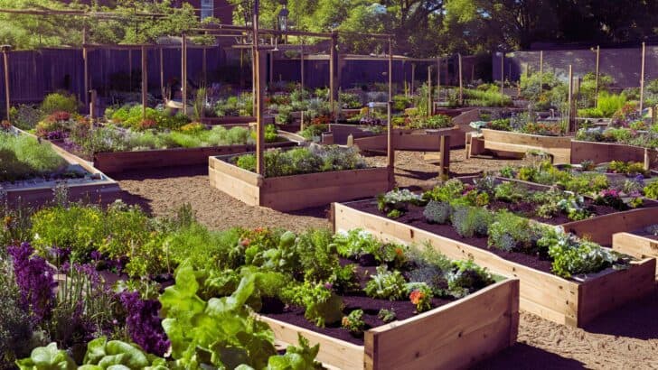 A large community garden