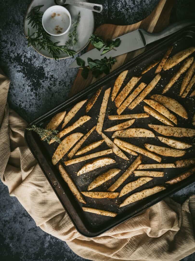 Fries Cook Baked French Fries With Seasoning | The Rustic Elk
