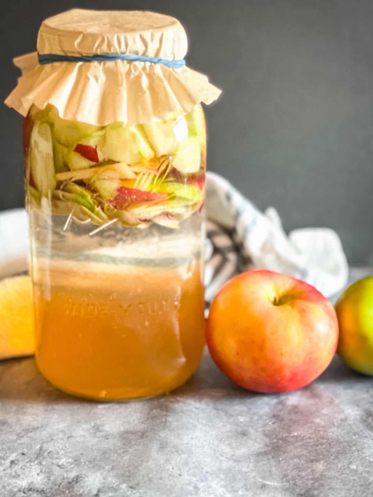How To Make Apple Cider Vinegar From Scraps | The Rustic Elk