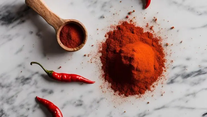 Cayenne pepper on a counter